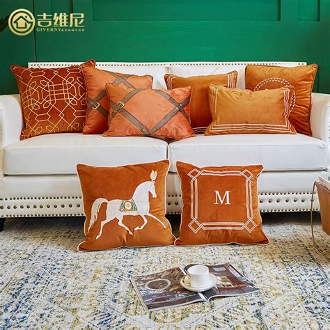 hermes couch pillows|Hermes costello body pillow.